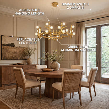 Cervia Antler Branch Chandelier 30"D