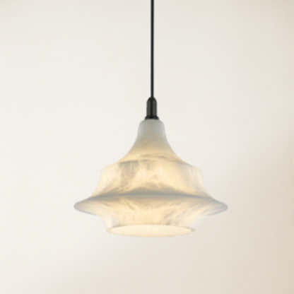 Bloom Alabaster Gleam Pendant 7"D