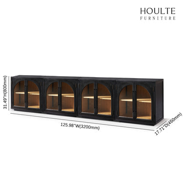 Alvar Arched Oak Media Console（Set of 4）