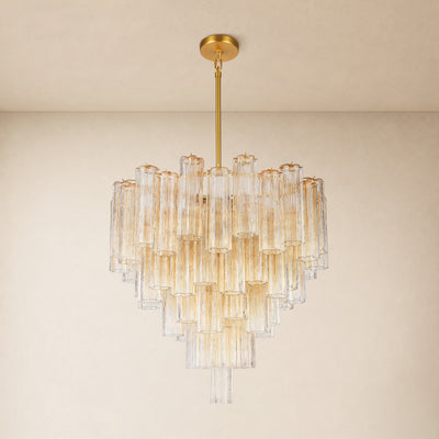 Lumeris Glass Tiered Round Chandelier 30"D