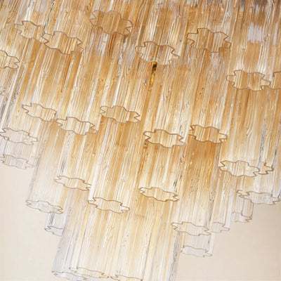 Lumeris Glass Tiered Round Chandelier 30"D