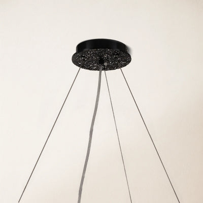 Frostleaf Crystal Cascade Branch Round Chandelier 30"D