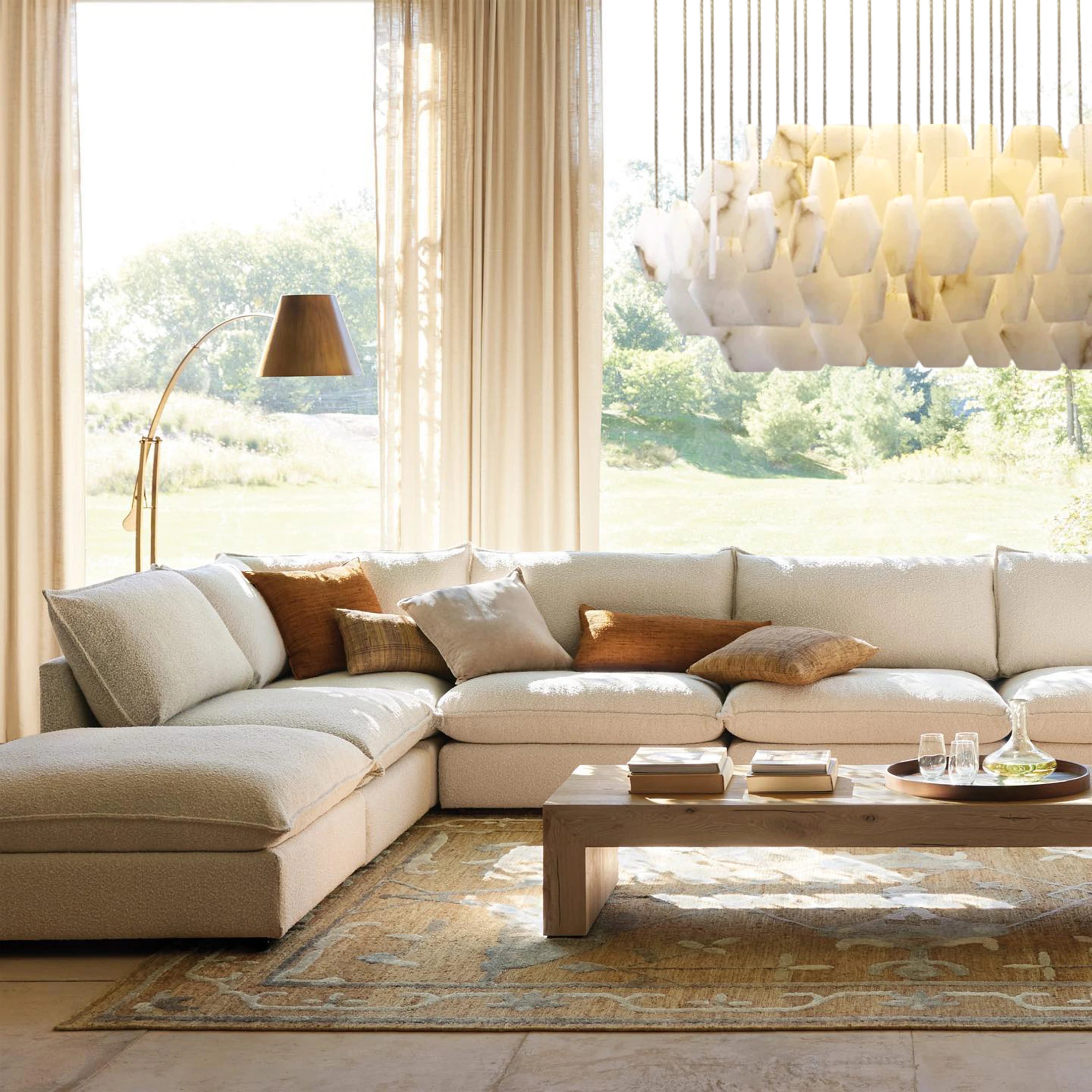 Talan Natural Alabaster Modern Chandelier 32''W