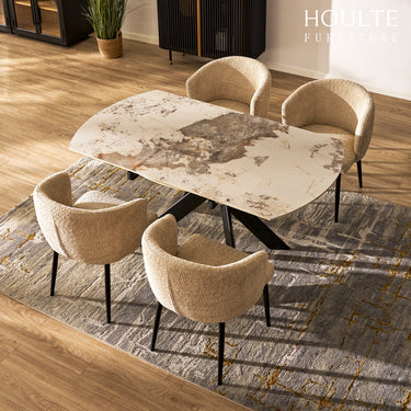 Labarthe Extended Rectangular Sintered Stone Dining Table 63"-95"