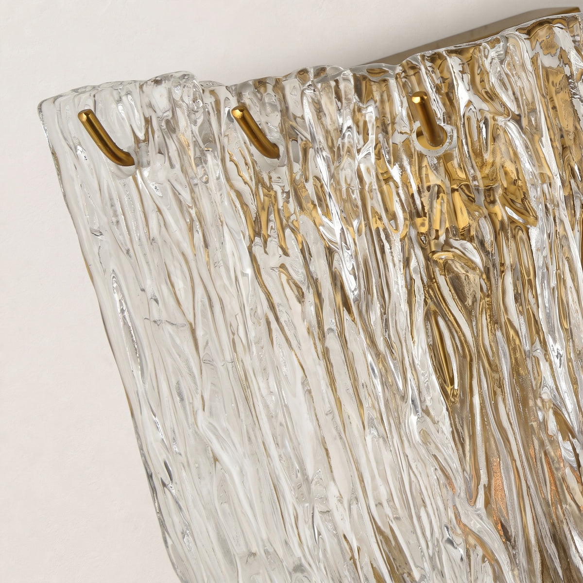 Solvienne Textured Glass Tiered Wall Sconce 10"W