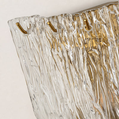 Solvienne Textured Glass Tiered Wall Sconce 10"W