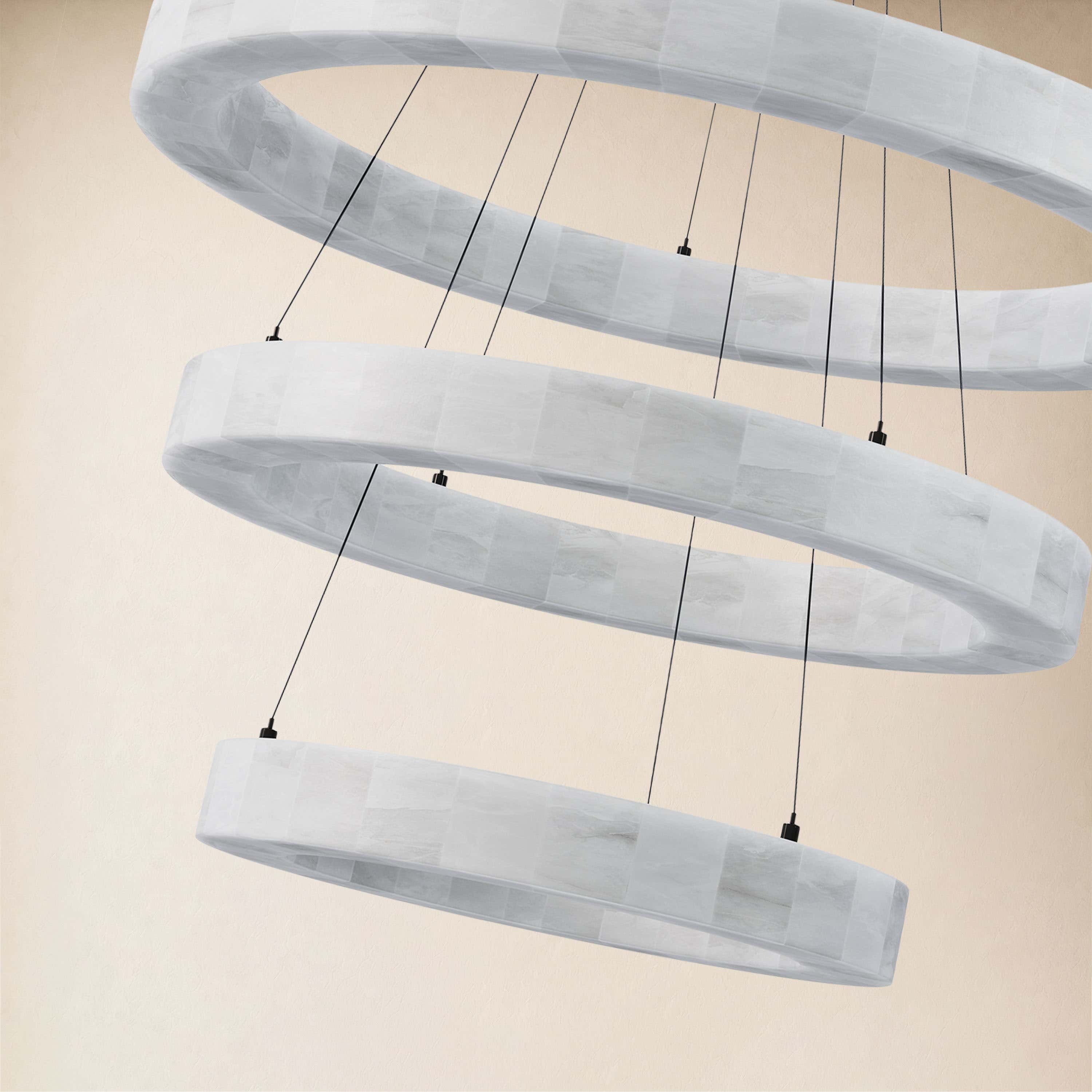 Soluna Alabaster 3 Tiered Custom Round Chandelier