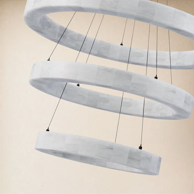 Soluna Alabaster 3 Tiered Custom Round Chandelier
