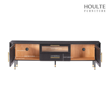 Ewan Oak Media Console 80"W