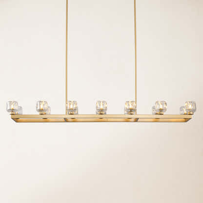 Vellum Rectangular Chandelier 68"W