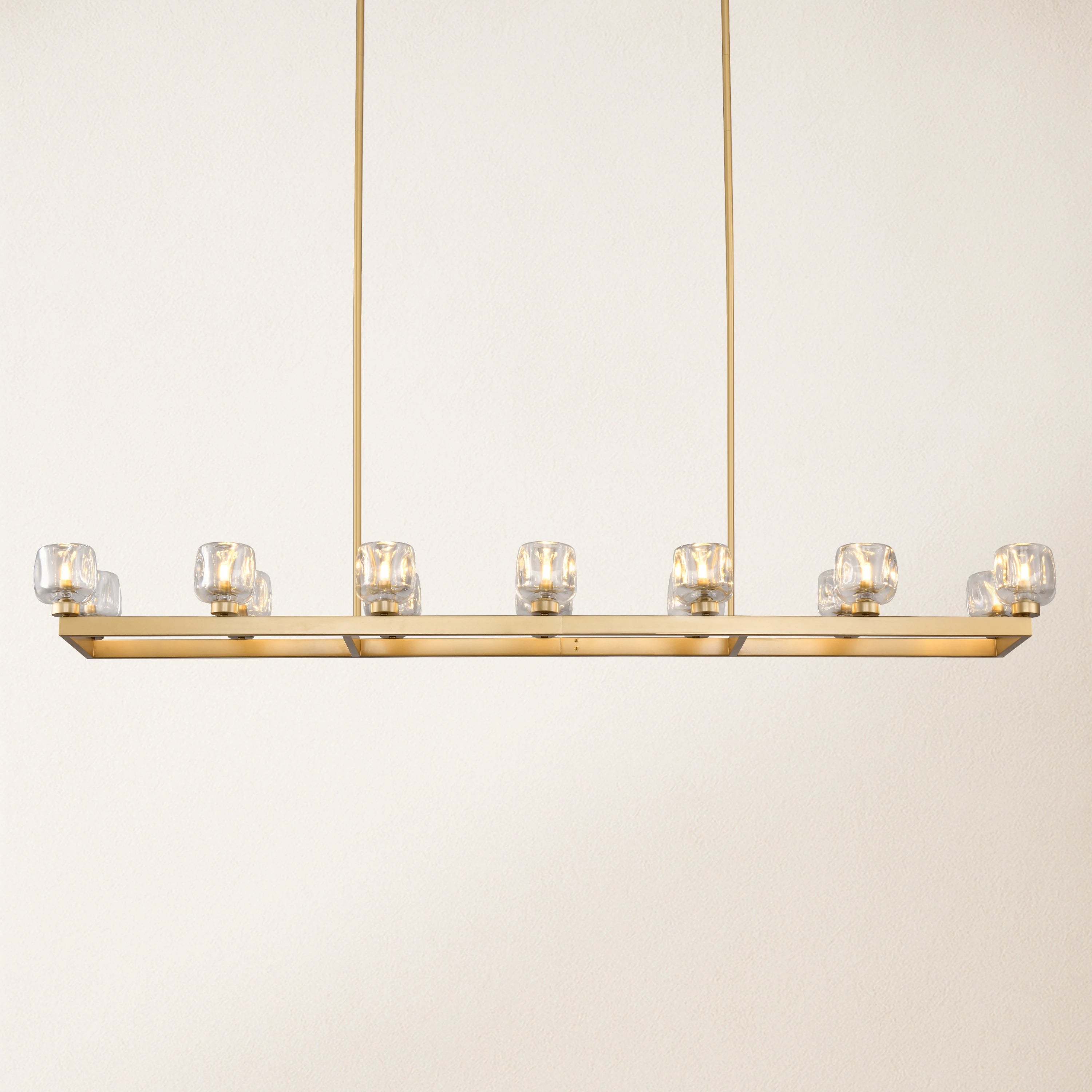 Vellum Rectangular Chandelier 68"