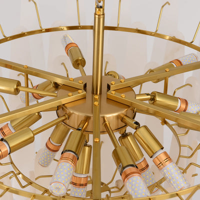 Caldera Alabaster Round Chandelier 32"