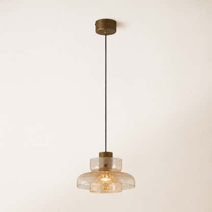 Zendria Crackle Glass Pendant Light