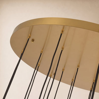 Mirelune Glass Disc Round Chandelier 36"D 