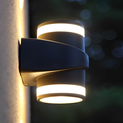 Aegisgleam Round Up Down Outdoor Wall Light