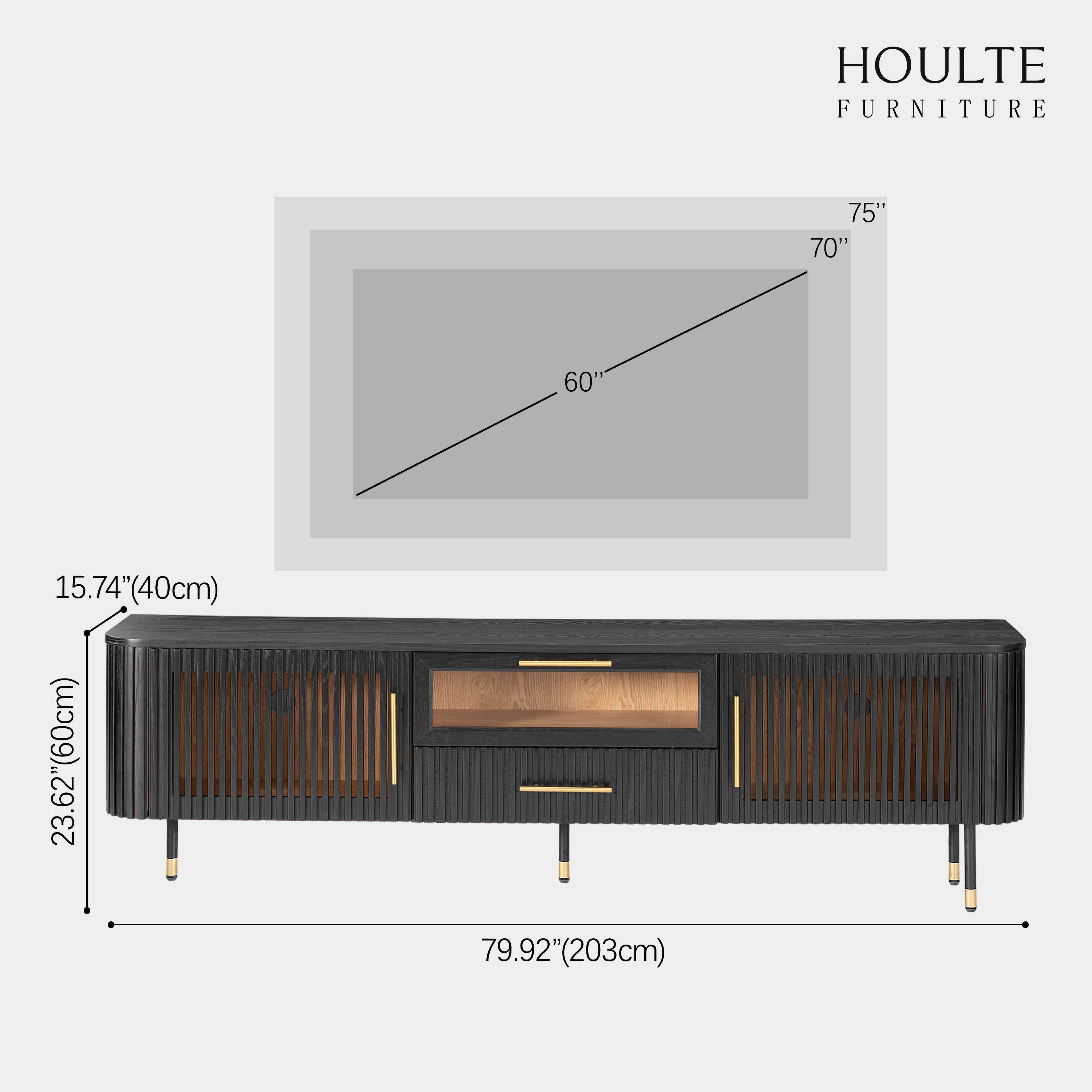 Ewan Oak Media Console and Cabinet Set