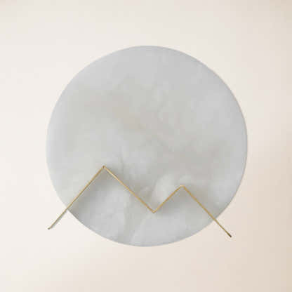 M Letter Alabaster Dish Wall Sconce 7.9"D