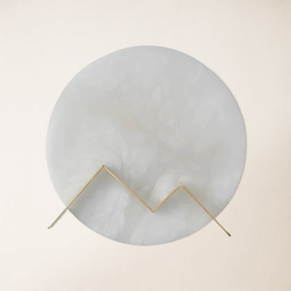 M Letter Alabaster Dish Wall Sconce 7.9"D