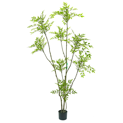 Faux Nandina Tree 83"H