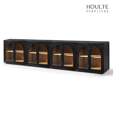 Alvar Arched 126″ Oak Media Console(Set of 4)