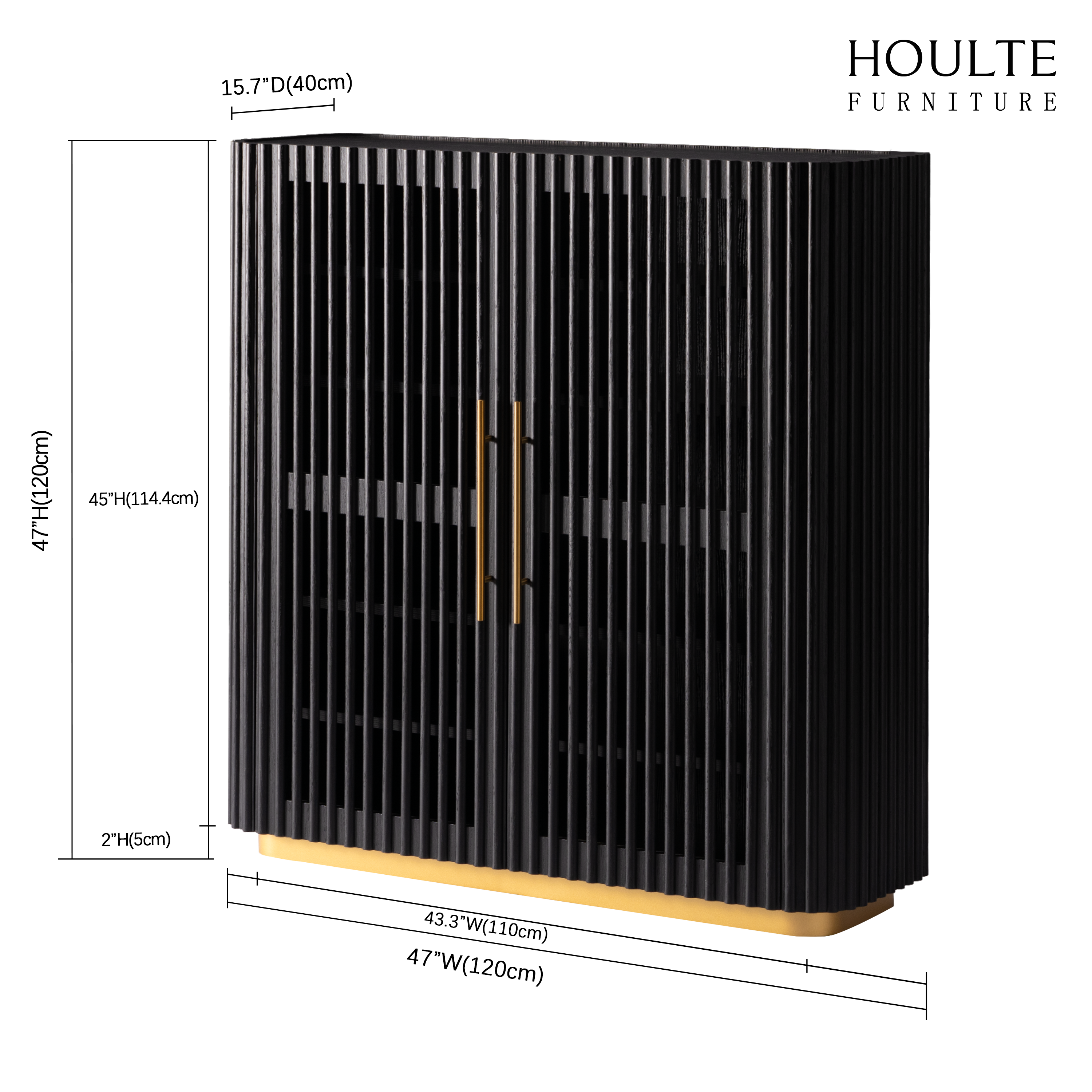 Holton 47"H Oak Storage Cabinet