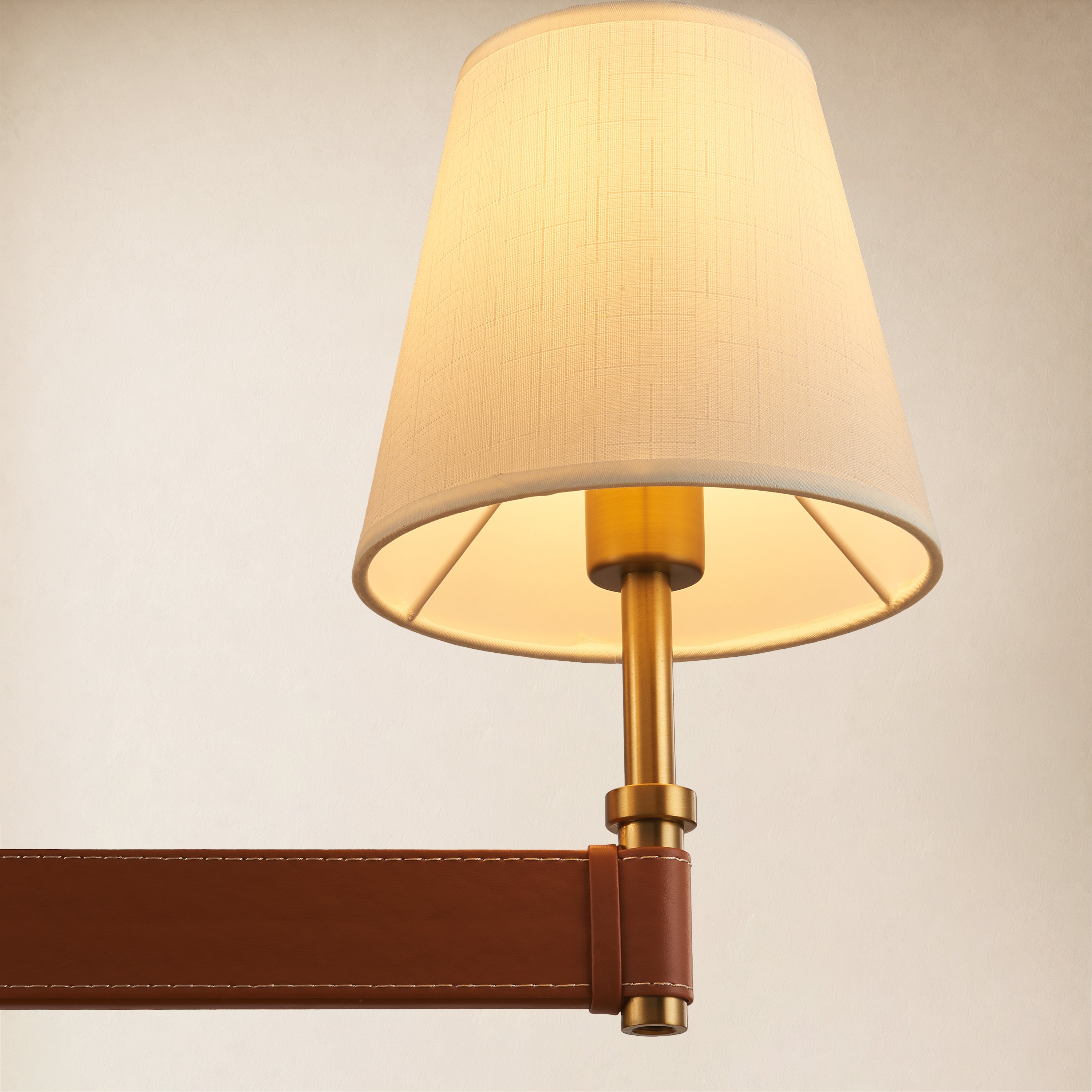 Corvella Leather Custom Linear Chandelier 62" 72"W