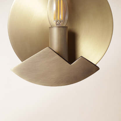 Egwent Alabaster Brass Sconce 10"D