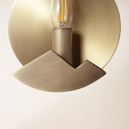 Egwent Alabaster Brass Sconce 10.2"D