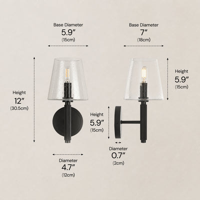 Evora Bubble Glass Wall Sconce