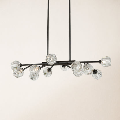 Parisian Crystal Linear Chandelier 48"L