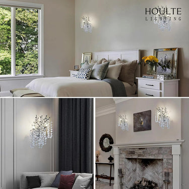 Lustre Branches Crystal Wall Sconce 10"W