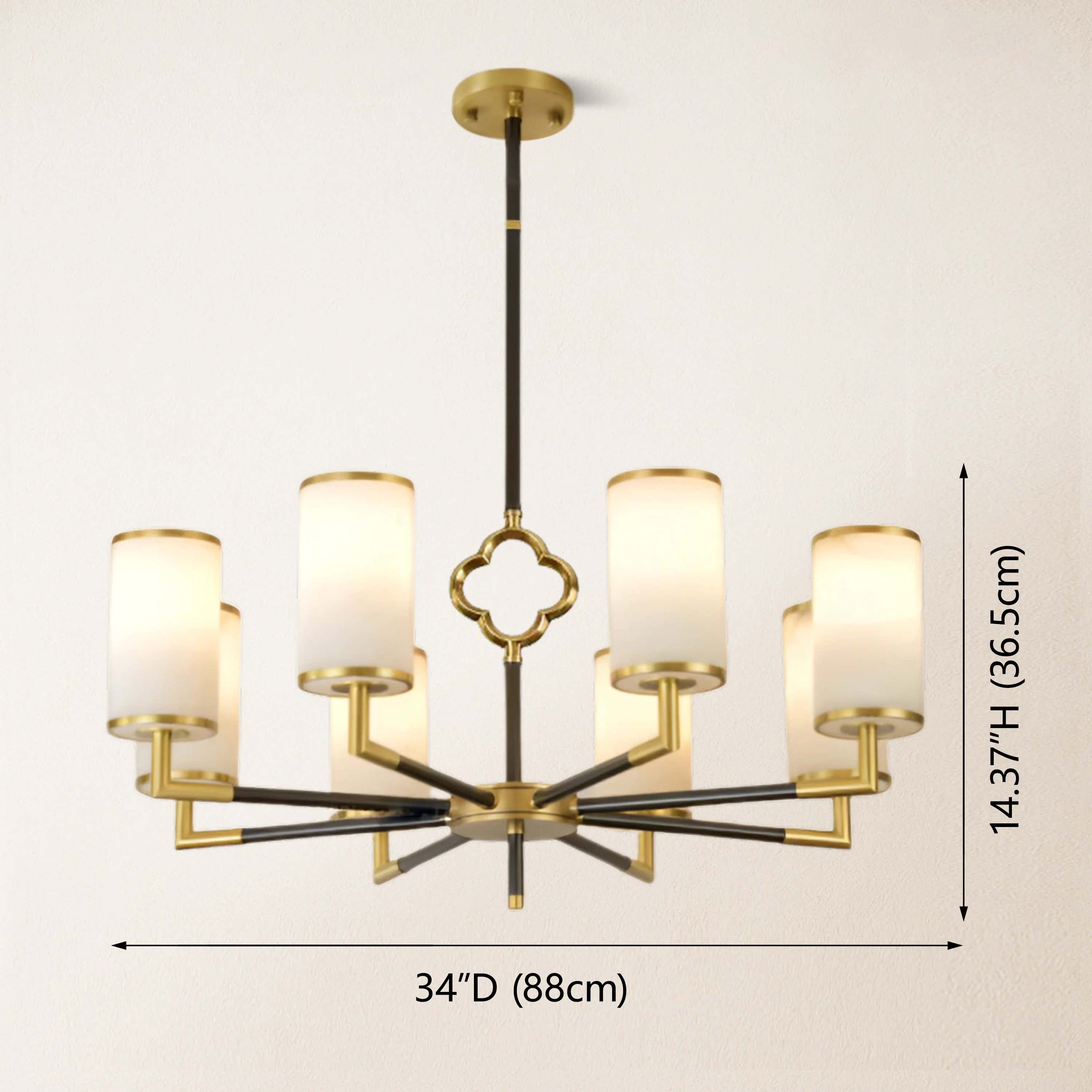 Moral Multi-layer Branda Alabaster Round chandelier 34"D#Finish_Gold