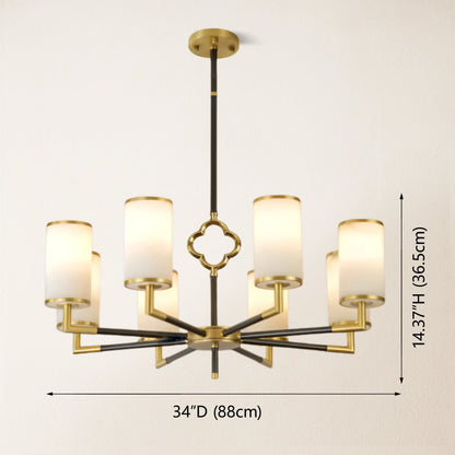 Moral Multi-layer Branda Alabaster Round chandelier 34"D