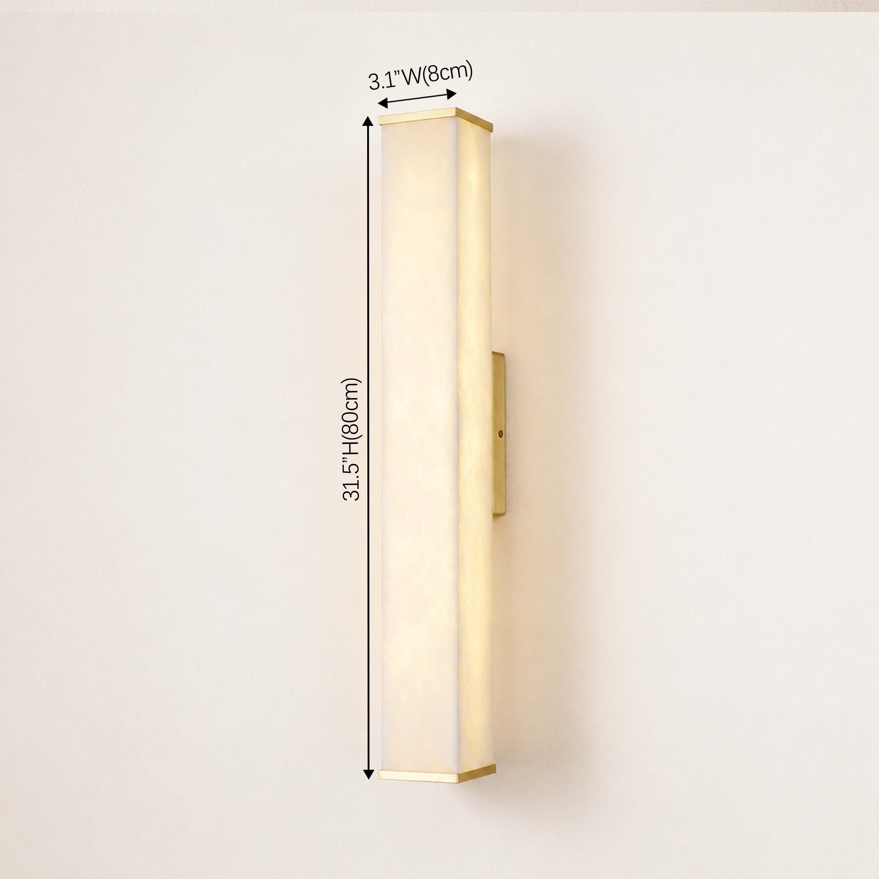 Valoria Alabaster Rectangular Wall Sconce