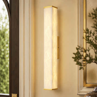 Valoria Alabaster Rectangular Wall Sconce