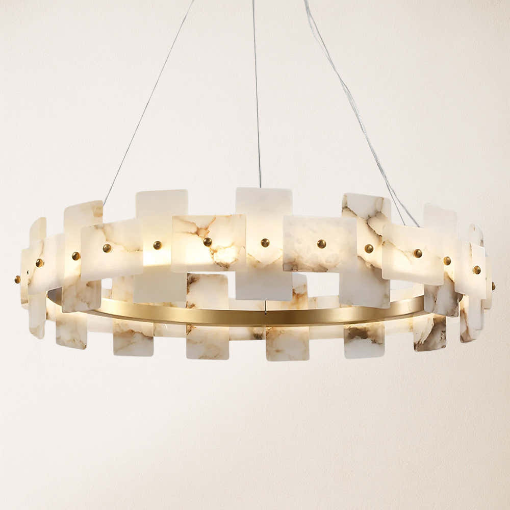 Calia Halo Alabaster Round Chandelier