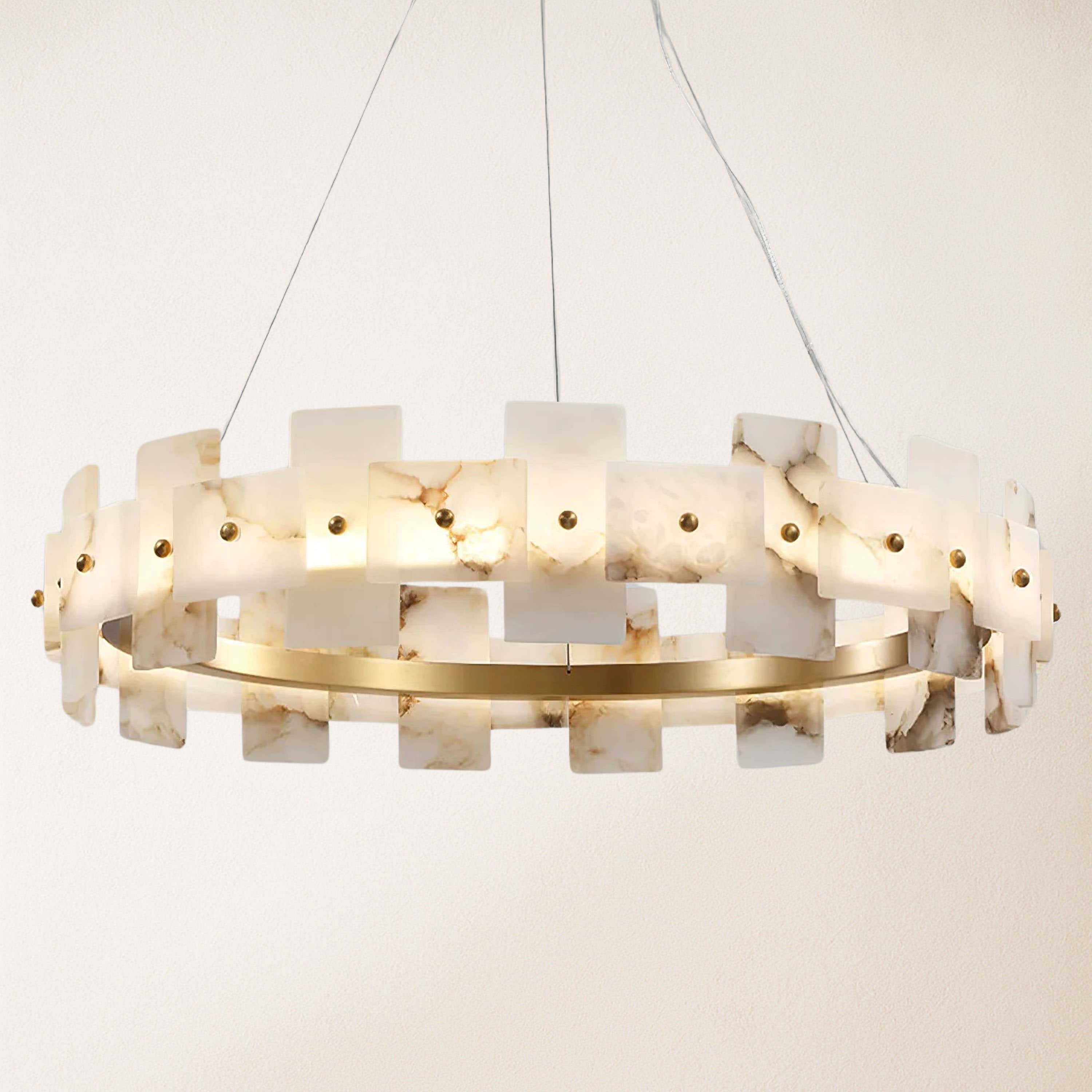 Calia Halo Alabaster Round Chandelier