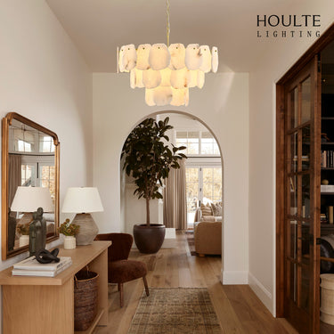 Moira Alabaster Multi-Tier Round Chandelier 32"D