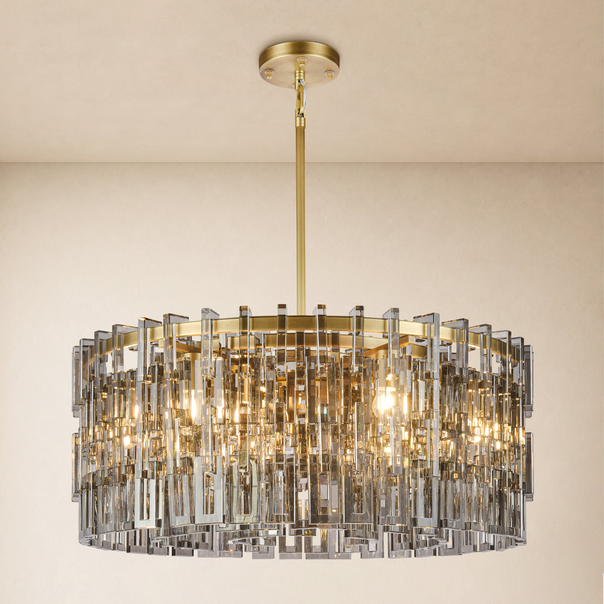 Cirelle Crystal Round Chandelier 31.9"D 