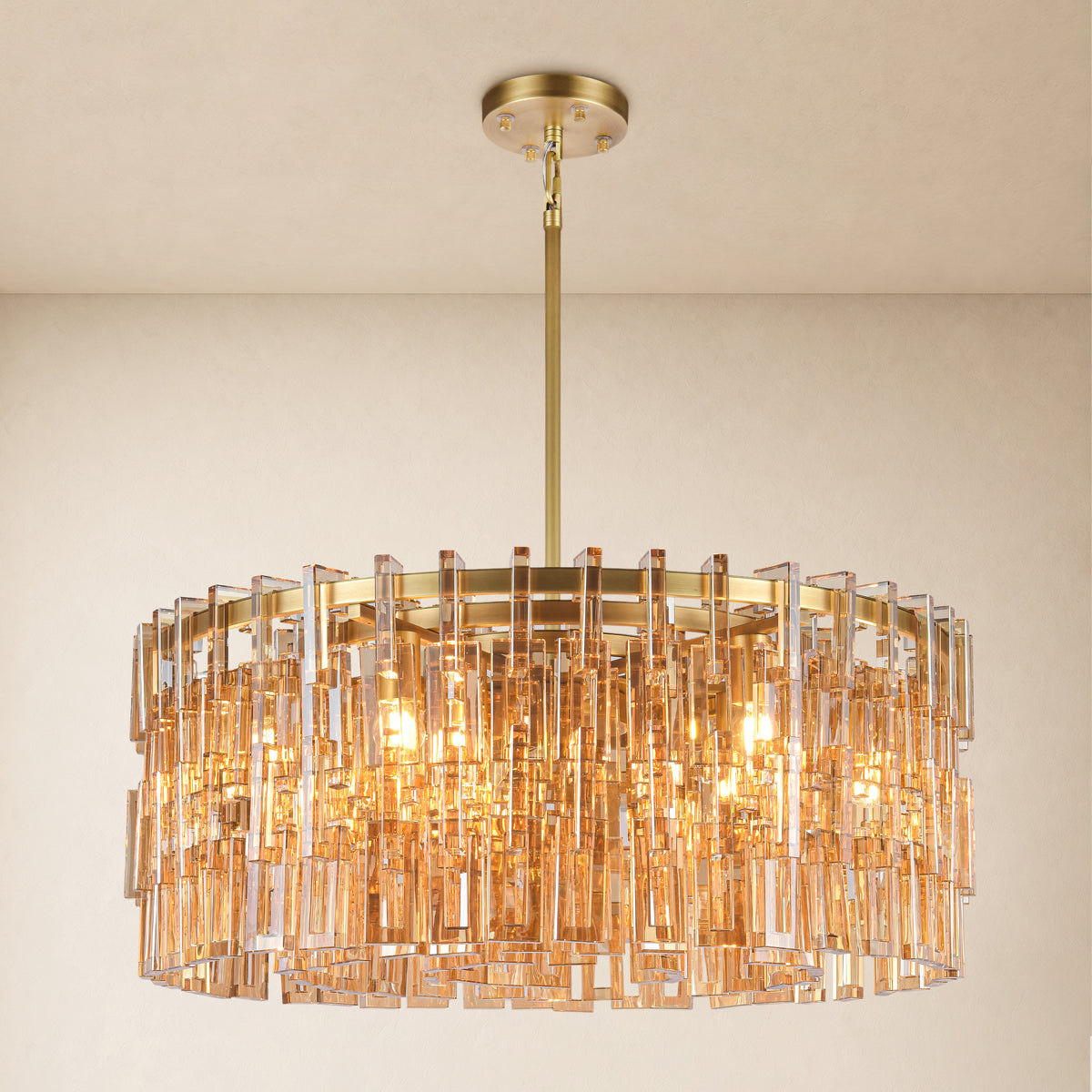 Cirelle Crystal Round Chandelier 31.9"D 