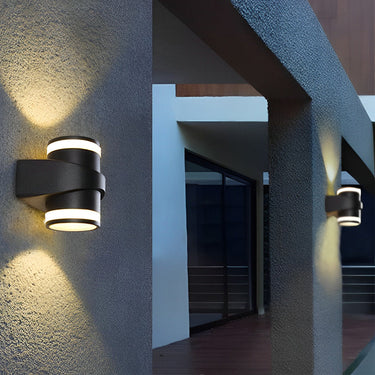 Round Up and Dawn Light LED Waterproof Black Outdoor Wall Washer Lights