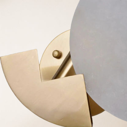 Egwent Alabaster Brass Sconce 10.2"D