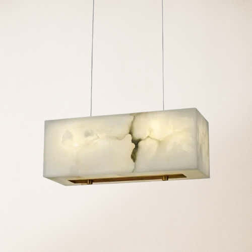 Dave Alabaster Cuboid Dining Room Chandelier 18"W