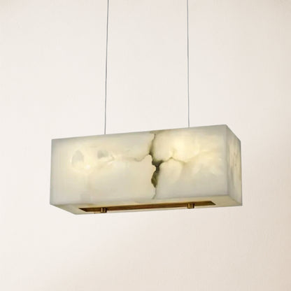 Dave Alabaster Cuboid Dining Room Chandelier 18"W