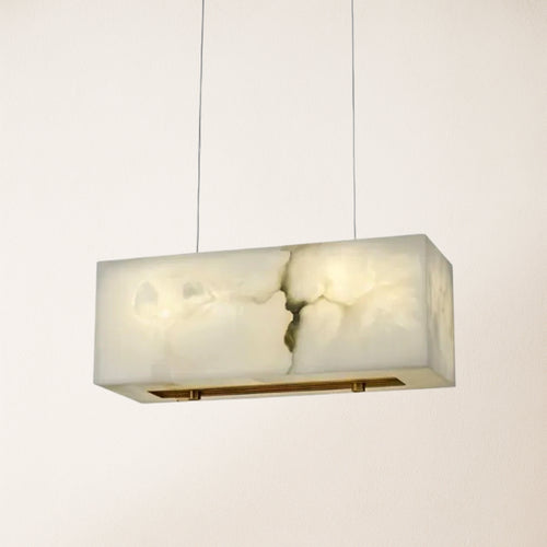 Dave Alabaster Cuboid Dining Room Chandelier 18"W