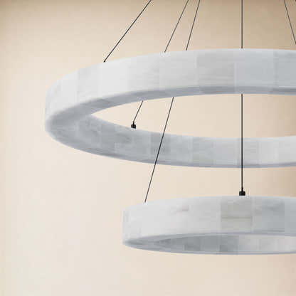 Soluna Alabaster 2 Tiered Custom Round Chandelier