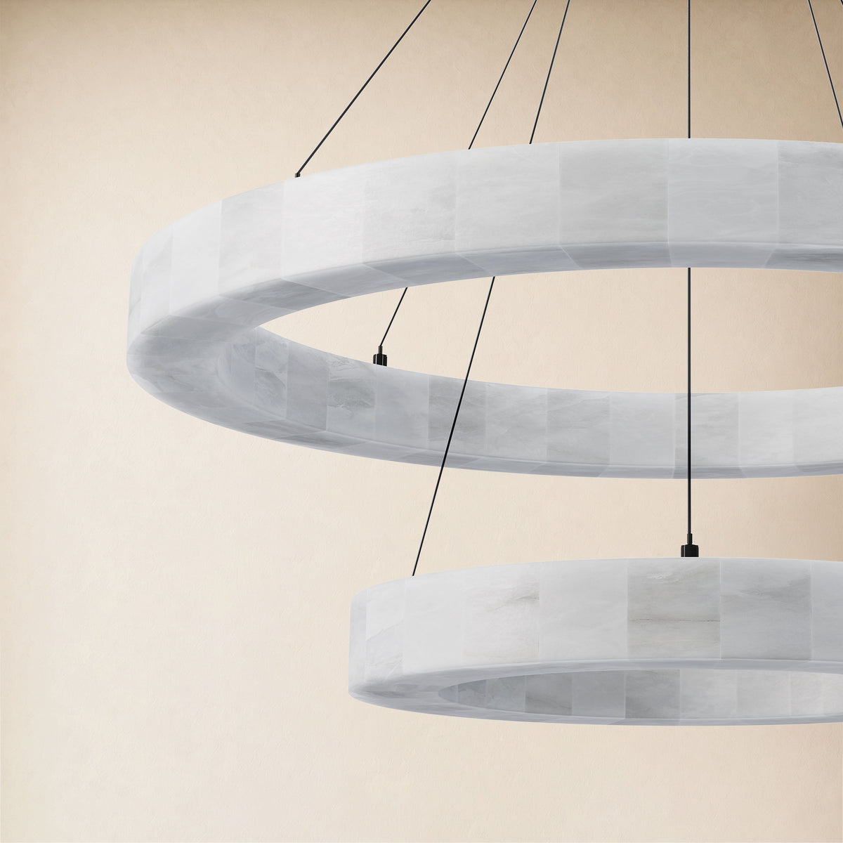 Soluna Alabaster 2 Tiered Custom Round Chandelier