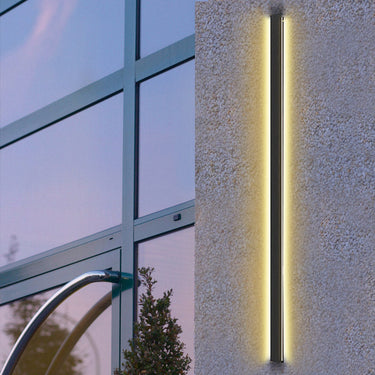 Long Linear LED Waterproof Black Minimalist Outdoor Wall Lights Exterior Lights