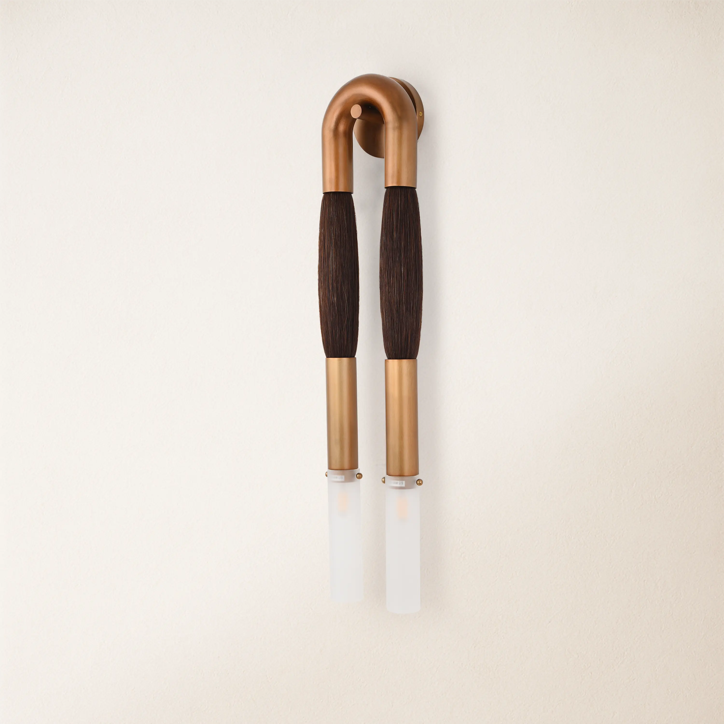 Horsehair Solid Brass Wall Sconce 30''H