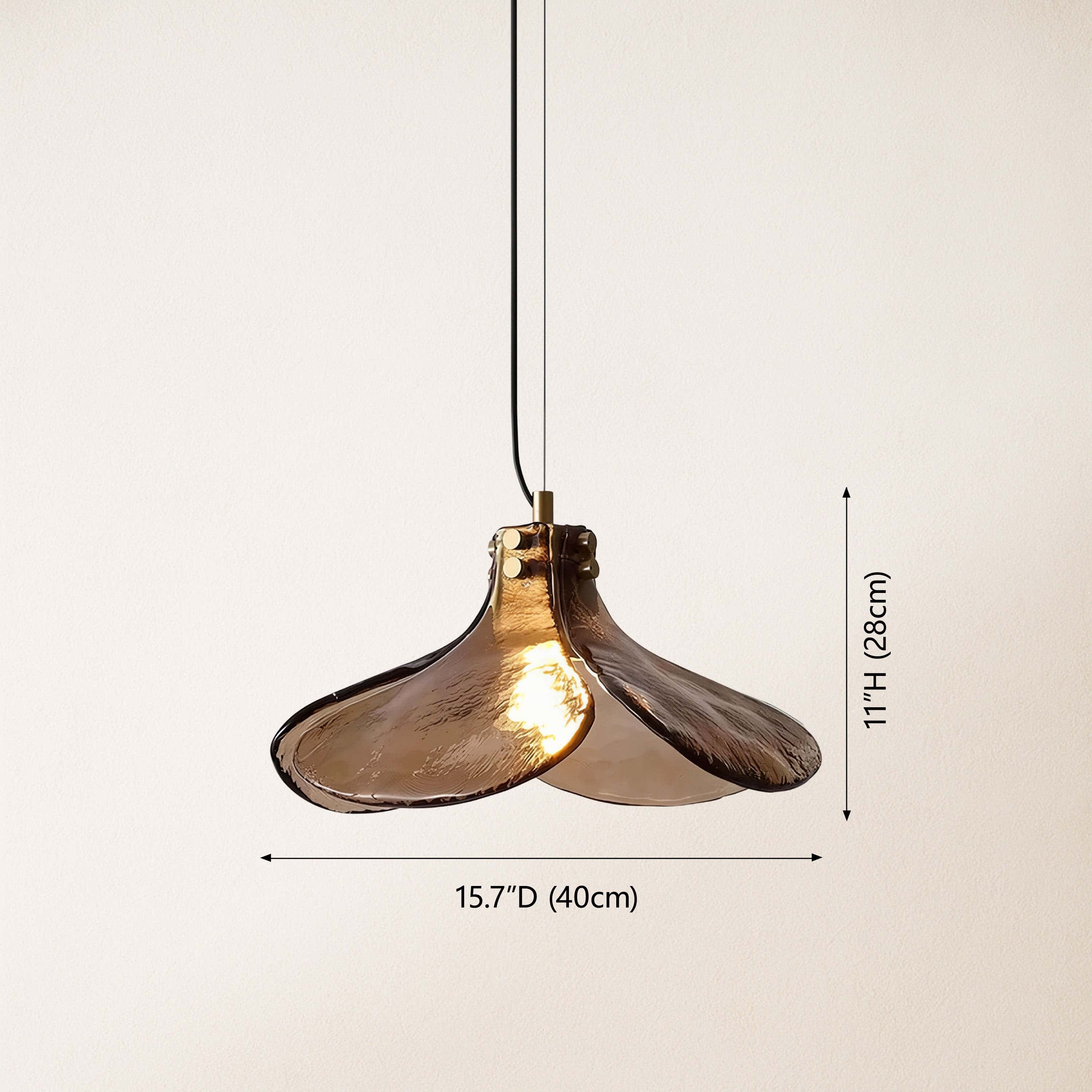 Eora Amber Glass Pendant Light